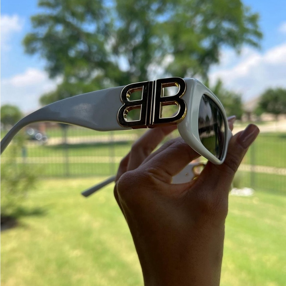 White Balenciaga Shades